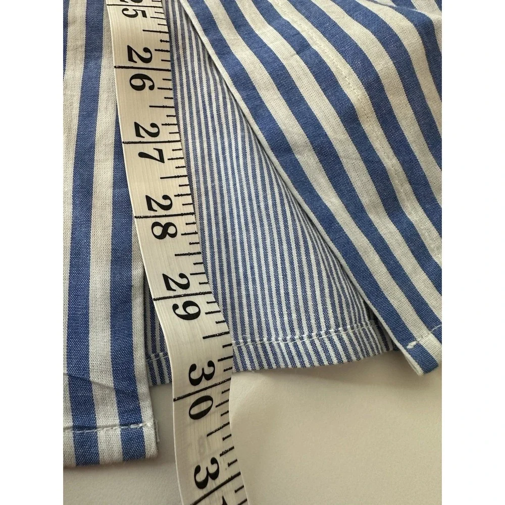 Free People x Brenda Knight Top Women's Large‎ Striped Button Up Cotton New